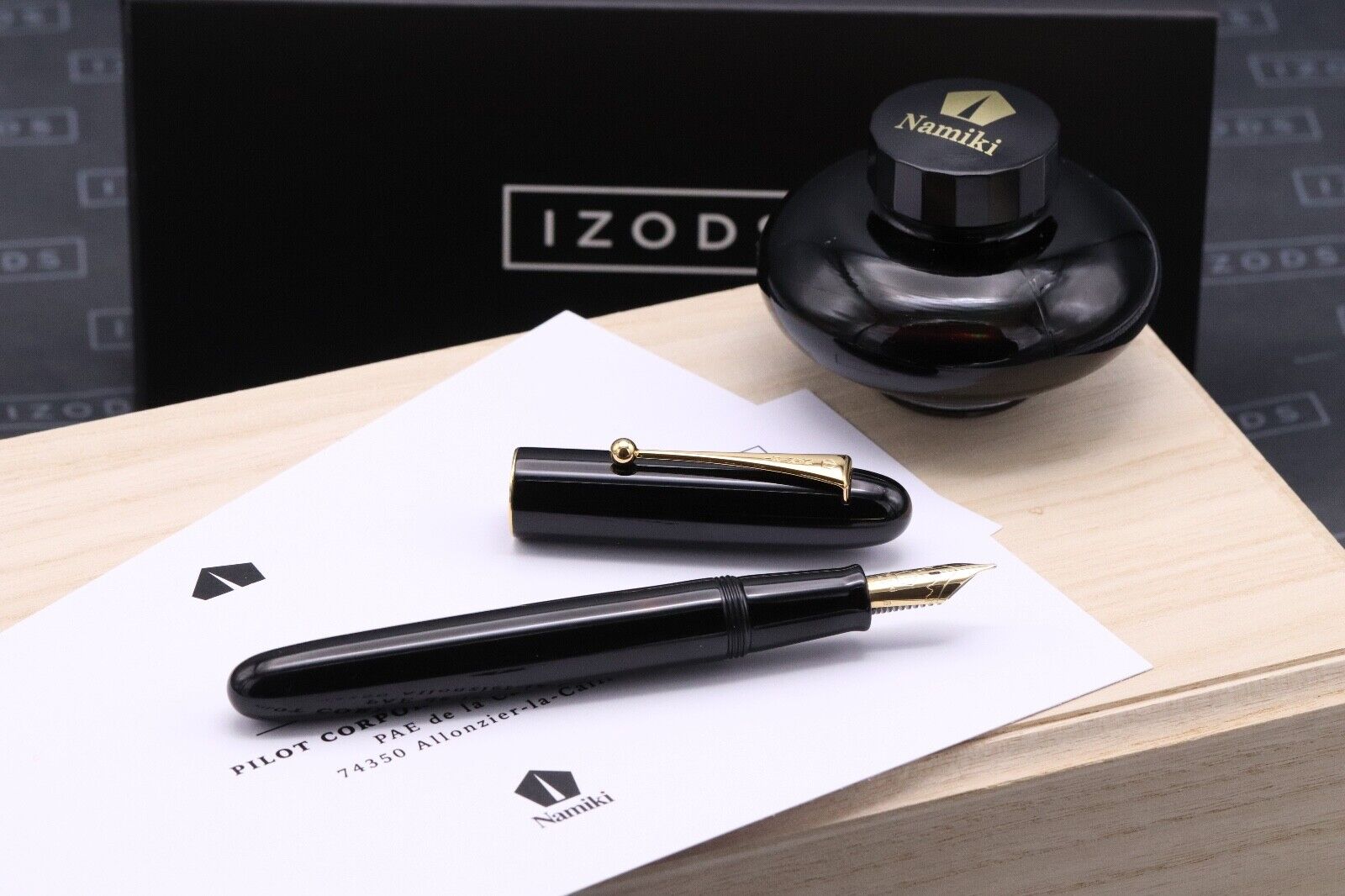 Namiki Yukari Royale Black Urushi Fountain Pen - Broad Nib image 0