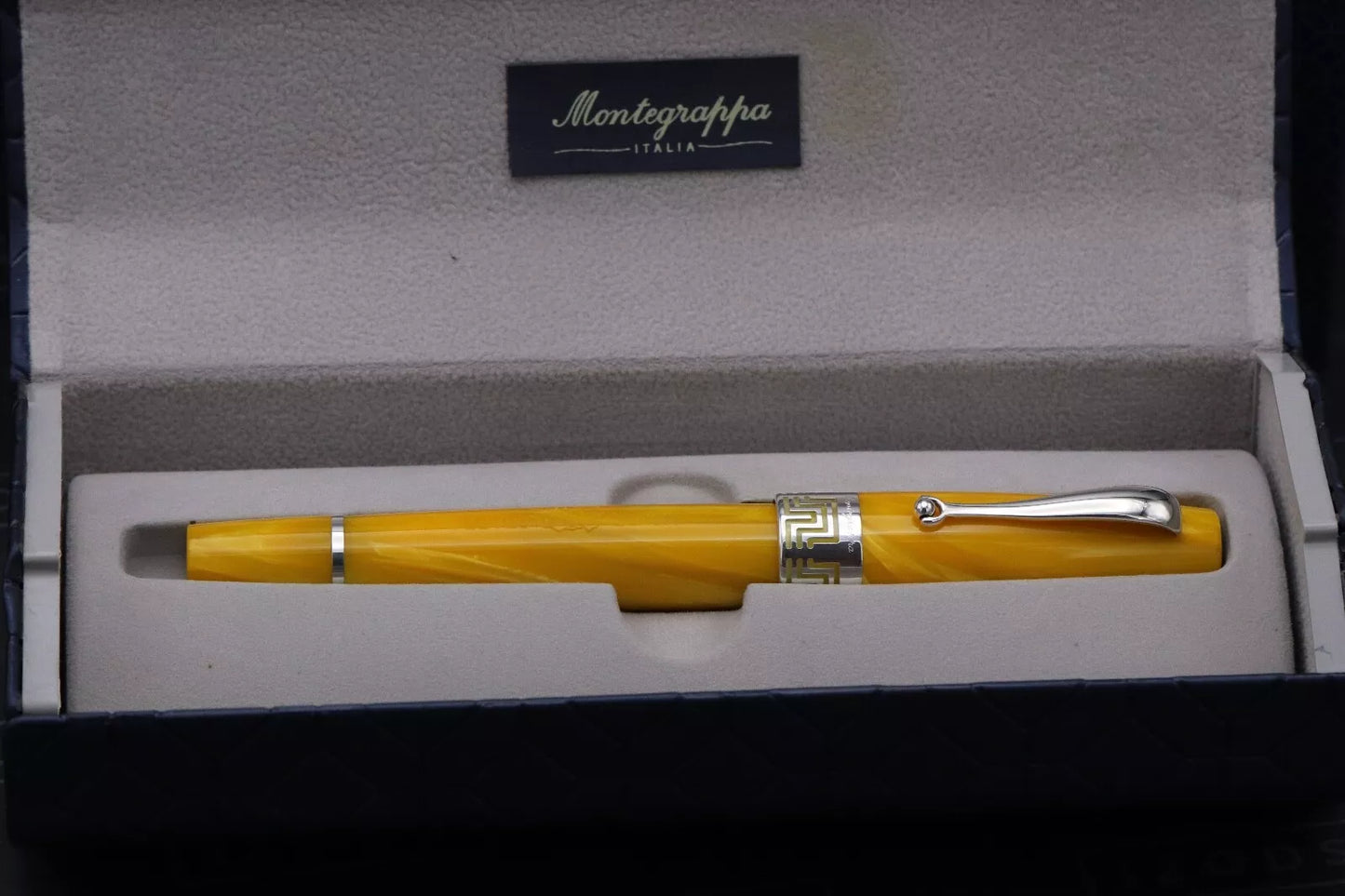 Montegrappa Extra Yellow Celluloid Fountain Pen - INKED ONCE - EF BI-TONE NIB image 7