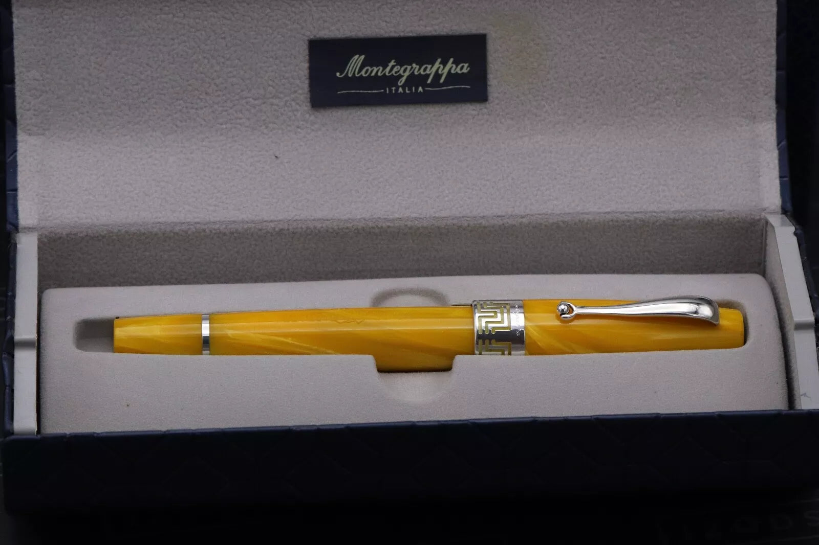 Montegrappa Extra Yellow Celluloid Fountain Pen - INKED ONCE - EF BI-TONE NIB image 7