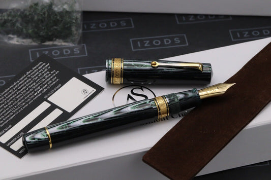 ASC Bologna Extra China Bespoke Arco Verde Fountain Pen - 1/1 - Architect Nib image 1