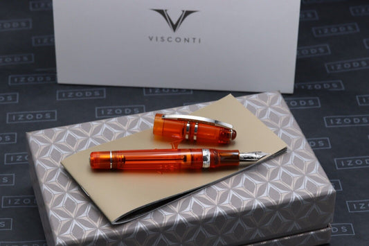 Visconti Homo Sapiens Demo Stones Orange Fountain Pen - 14k Fine - UNUSED image 0