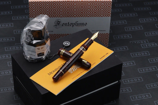 Leonardo Momento Magico Vino Rosso Red Scarlet Celluloid Fountain Pen - 07/10 LE image 0