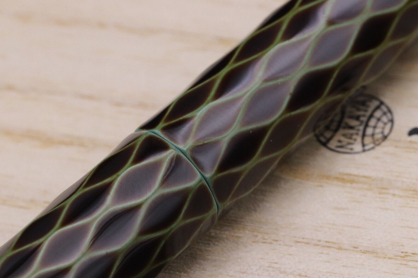 Nakaya Piccolo Tsumugi Amime Heki Tamenuri Fountain Pen - Broad Nib image 4
