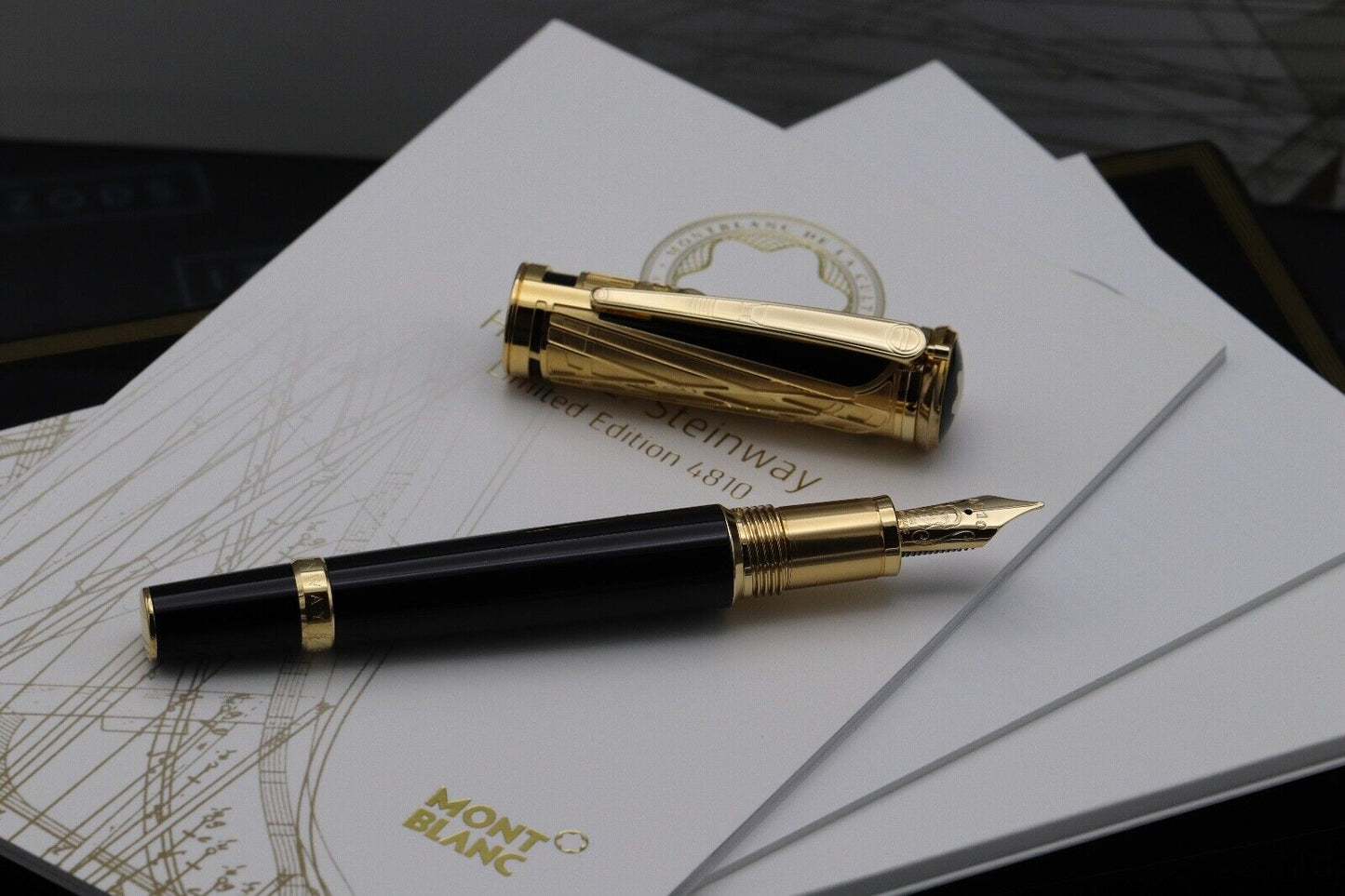 Montblanc Patron Of Art Henry E. Steinway 4810 Fountain Pen - NEVER INKED image 1