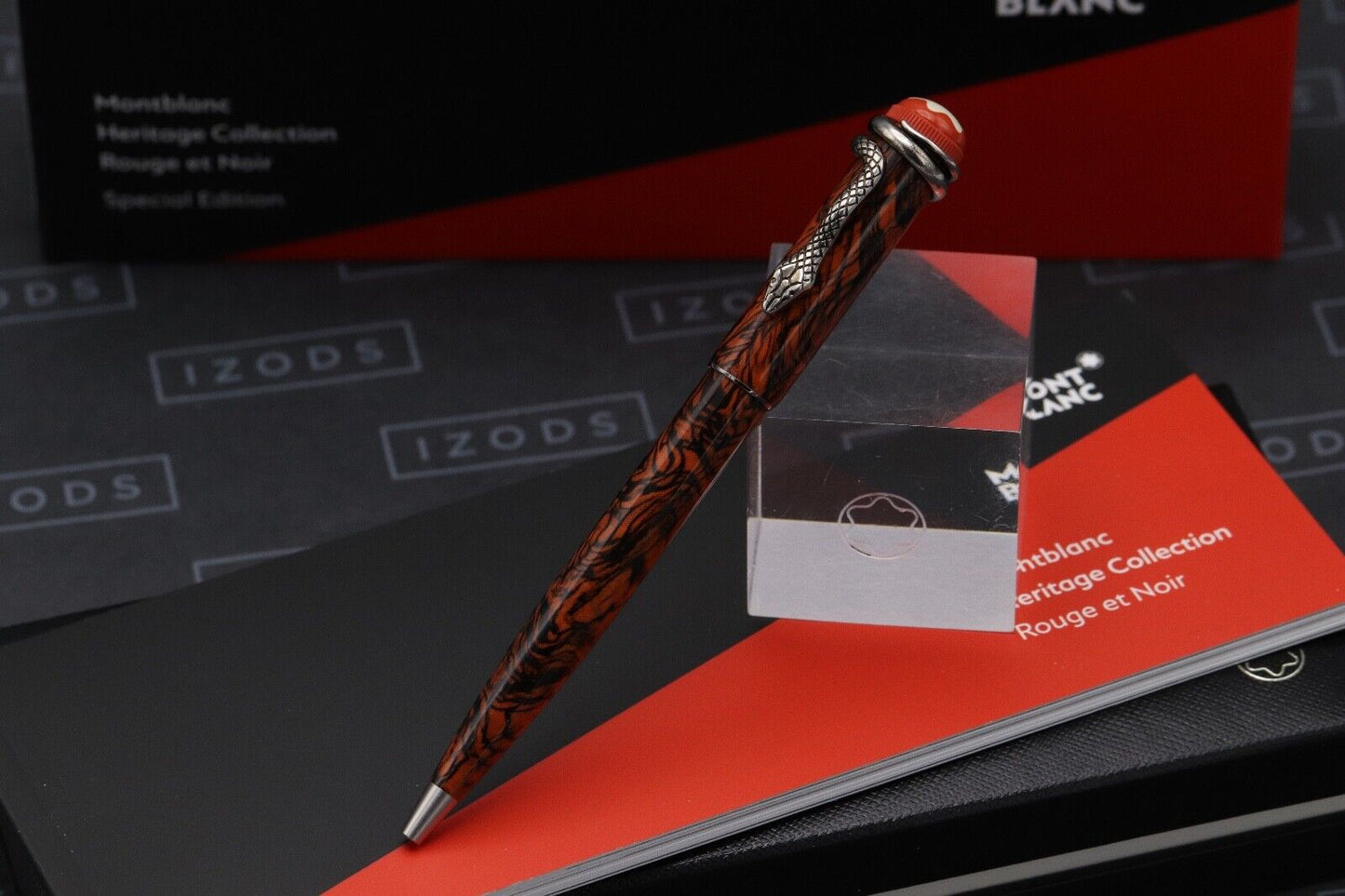 Montblanc Heritage Rouge et Noir Serpent Marble Ballpoint Pen image 1