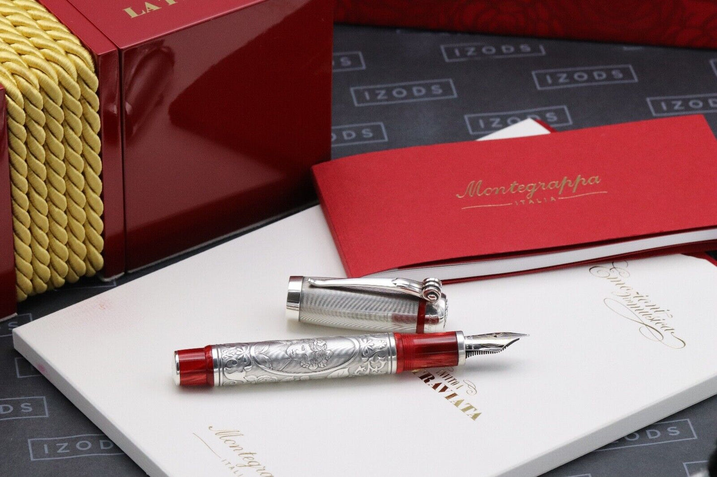 Montegrappa Invito A La Traviata Celluloid Silver Limited Edition Fountain Pen image 0