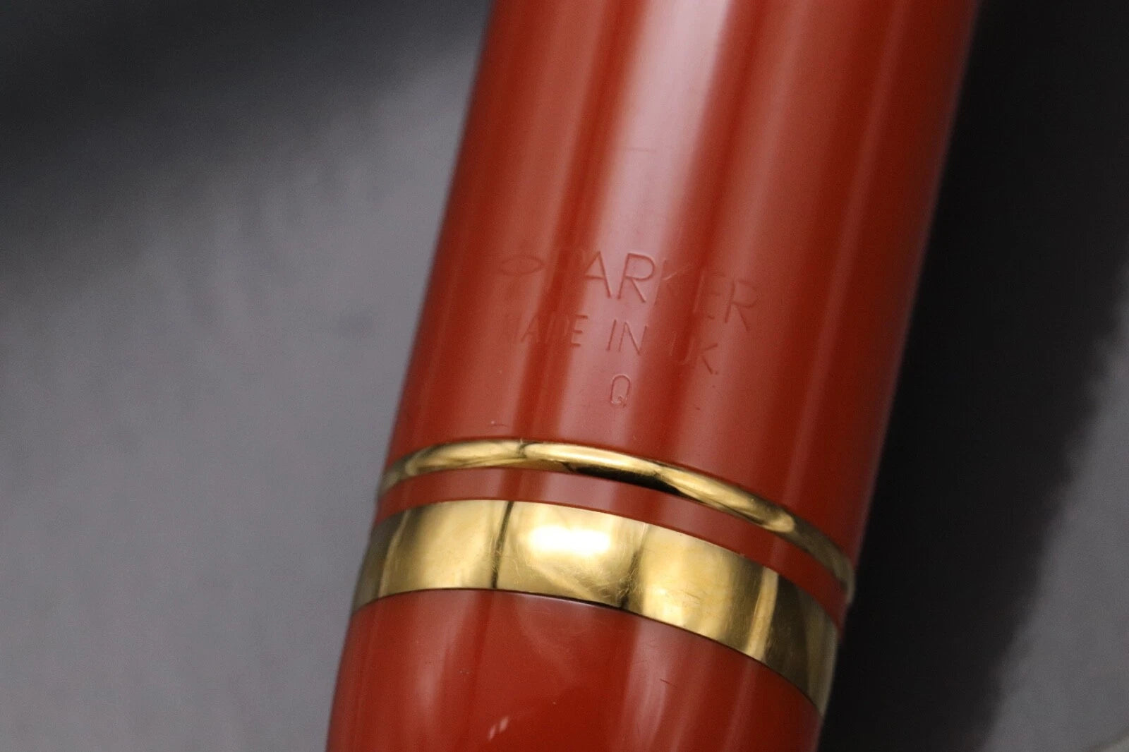 Parker Duofold Centennial Orange Fountain Pen - OBB Nib image 3