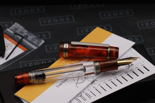 Conid Bulkfiller Kingsize Wild Tiger Titanium Fountain Pen - #8 14k Medium Nib image 1