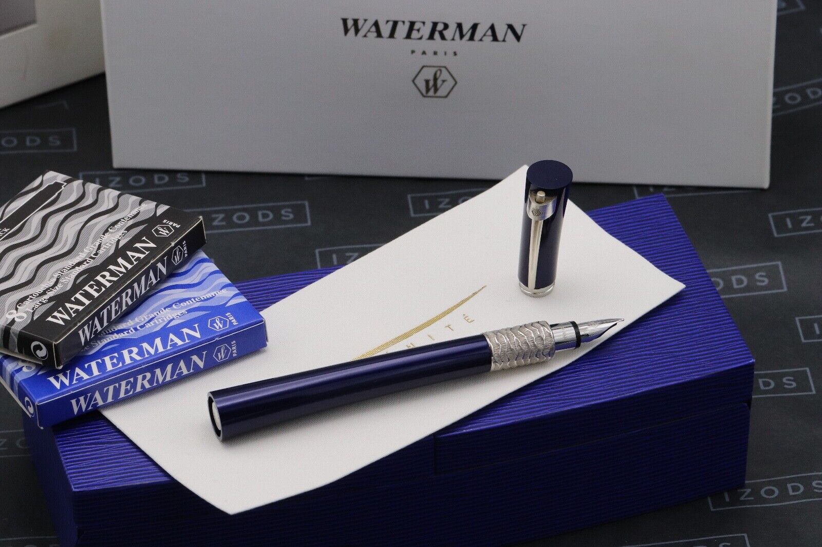 Waterman Serenite Blue Fountain Pen - Rare Sample Marked Pen image 0
