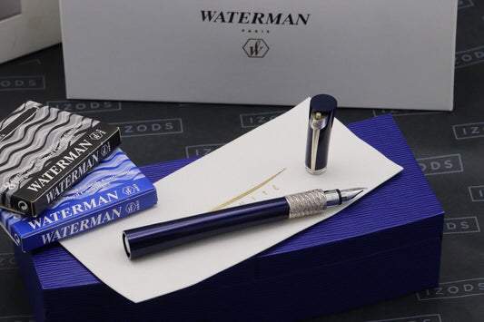 Waterman Serenite Blue Fountain Pen - Rare Sample Marked Pen image 0