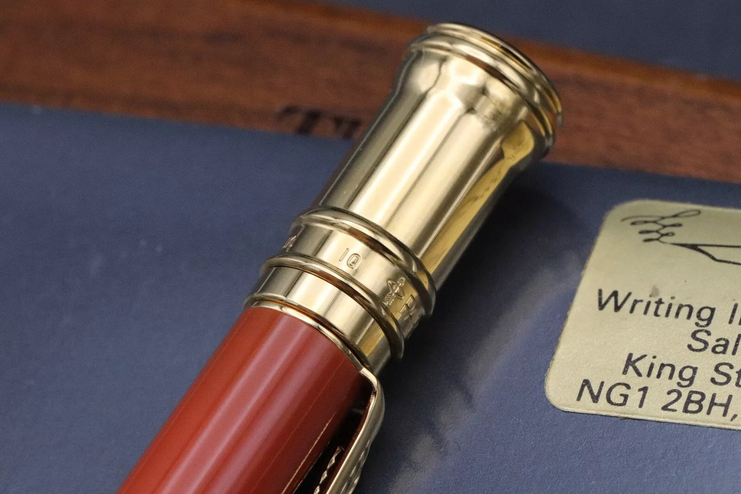 Parker Duofold Centennial Orange Fountain Pen and Mechanical Pencil - UNUSED image 6