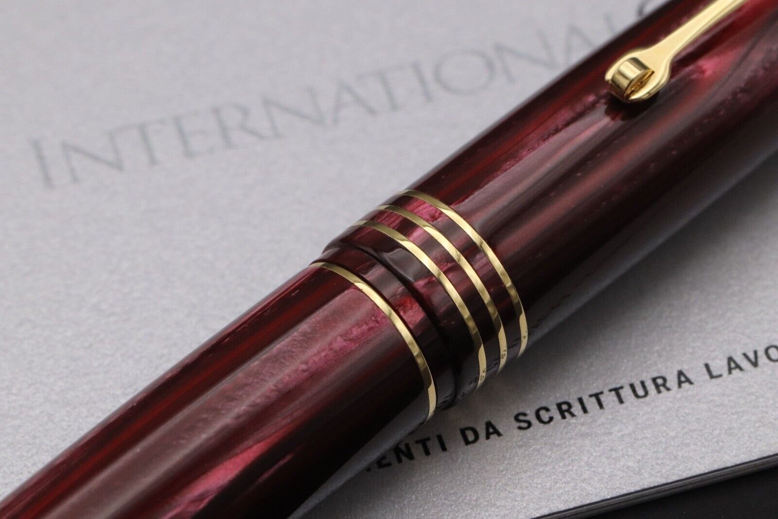 Leonardo MZG Rubino Celluloid Fountain Pen - #8 La Fenice EF Nib image 4