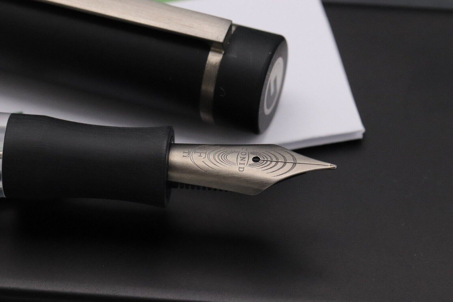 Conid Bulkfiller Regular Demonstrator Titanium Fountain Pen - #6 Ti Fine Nib image 2