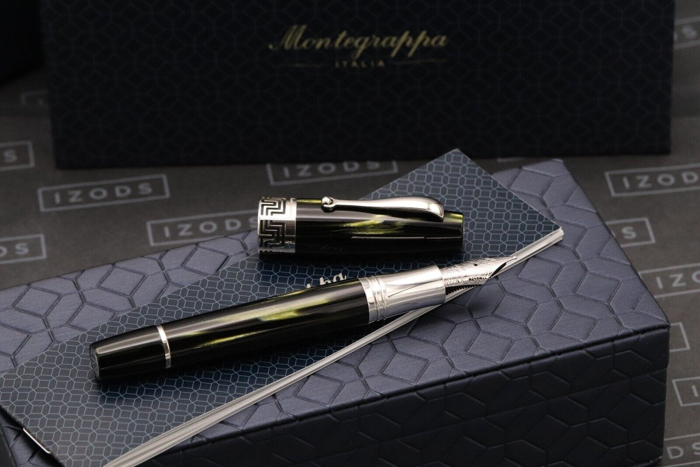 Montegrappa Extra 1930 Bamboo Celluloid Fountain Pen - Stub Nib image 1