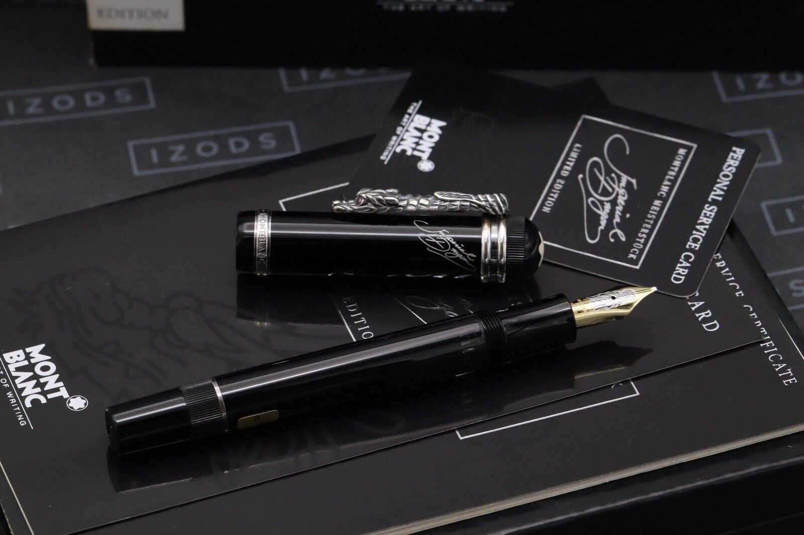 Montblanc Writers Edition Imperial Dragon Fountain Pen - NEVER INKED - Broad Nib image 1