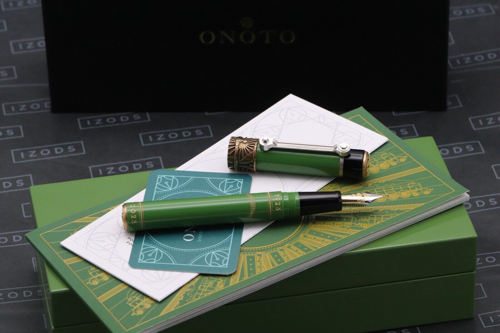 Onoto Flying Scotsman Apple Green LE100 Fountain Pen image 0