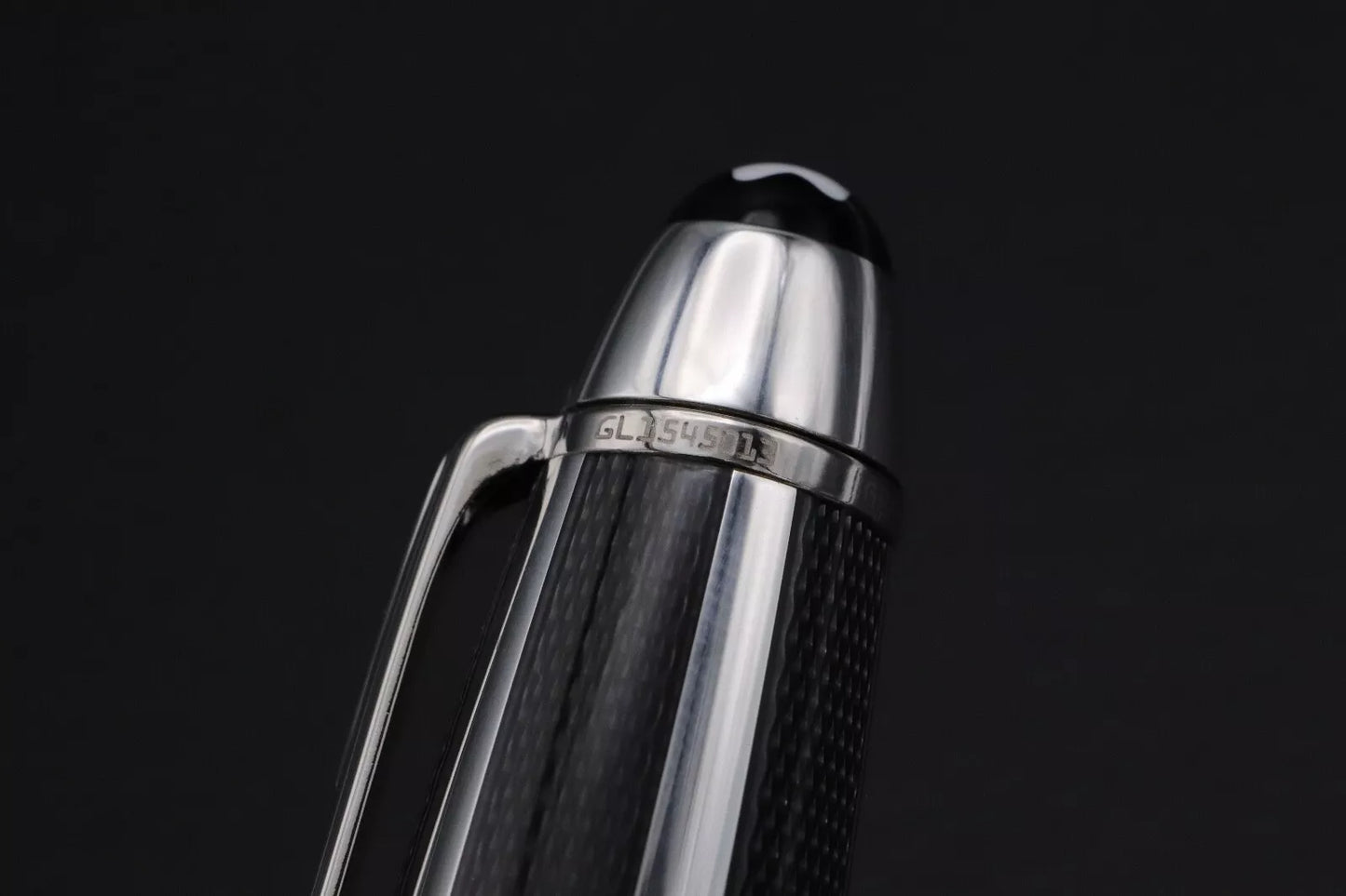 Montblanc Meisterstuck 146 LeGrand Silver Fibre Guilloche Fountain Pen - UNUSED image 6