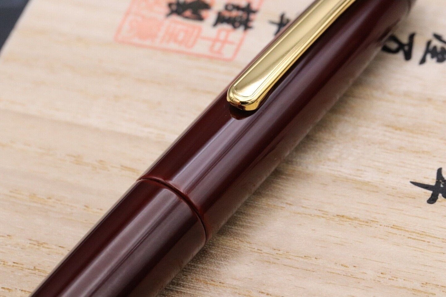 Nakaya Portable Writer Aka-Tamenuri Fountain Pen - Extra Fine Nib - UNUSED image 4