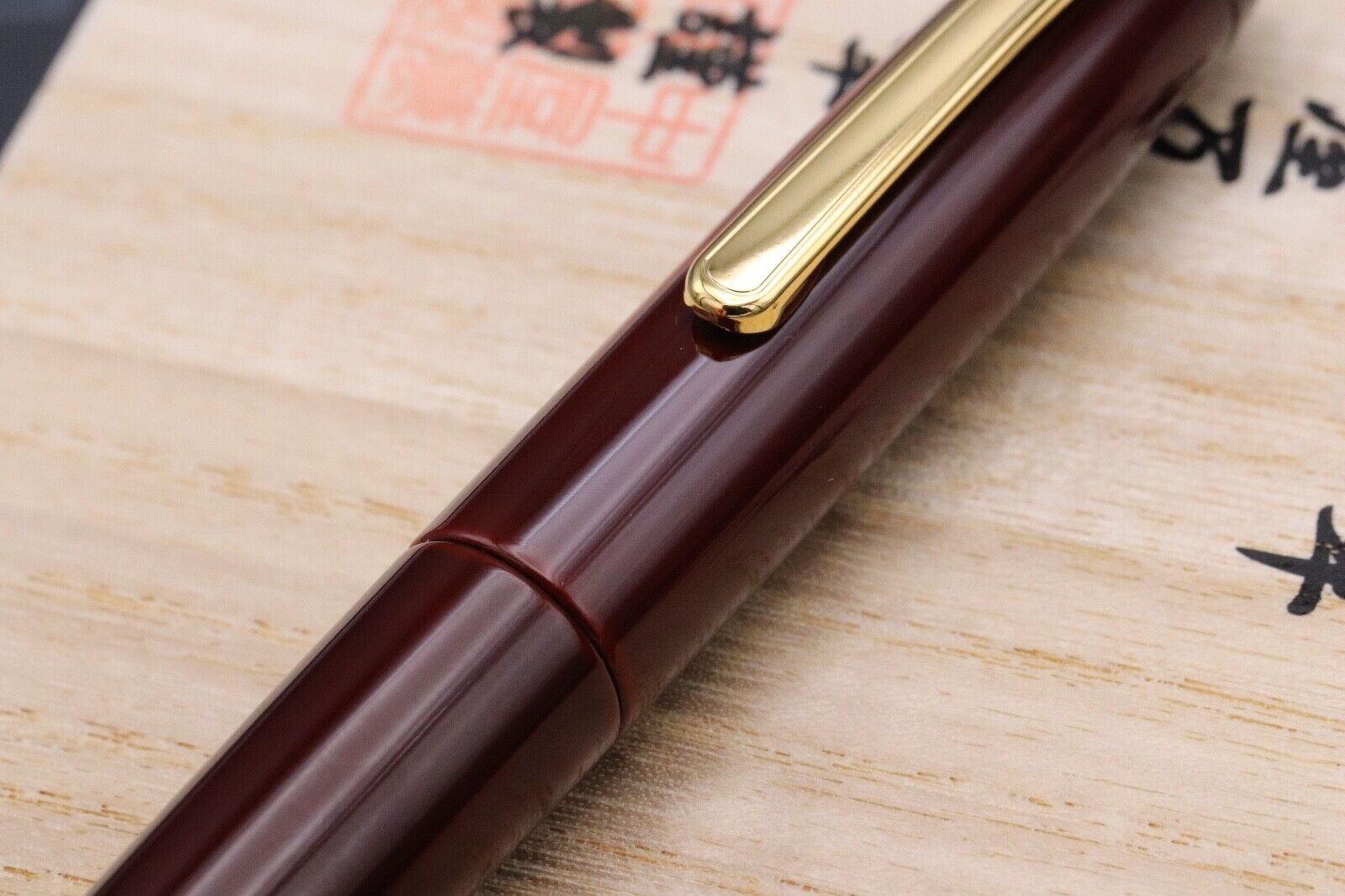 Nakaya Portable Writer Aka-Tamenuri Fountain Pen - Extra Fine Nib - UNUSED image 4