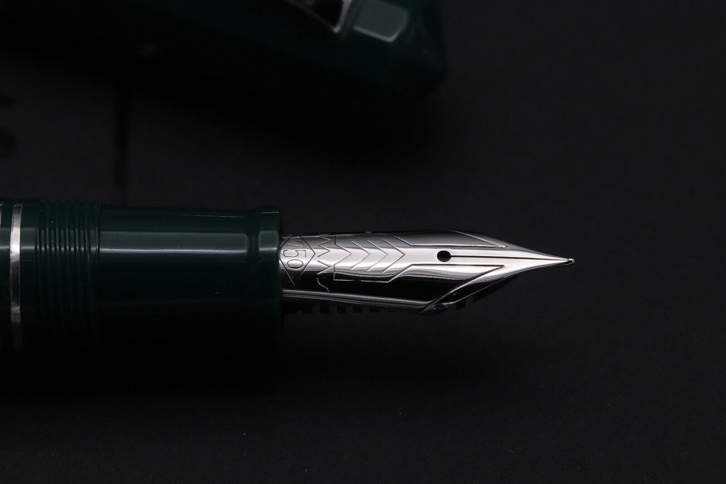 Omas Milord Green HT Trim Fountain Pen - Fine Nib image 2