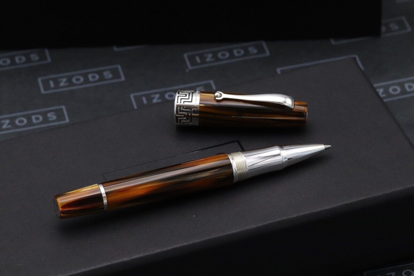 Montegrappa Extra 1930 Turtle Brown Celluloid Rollerball Pen image 1