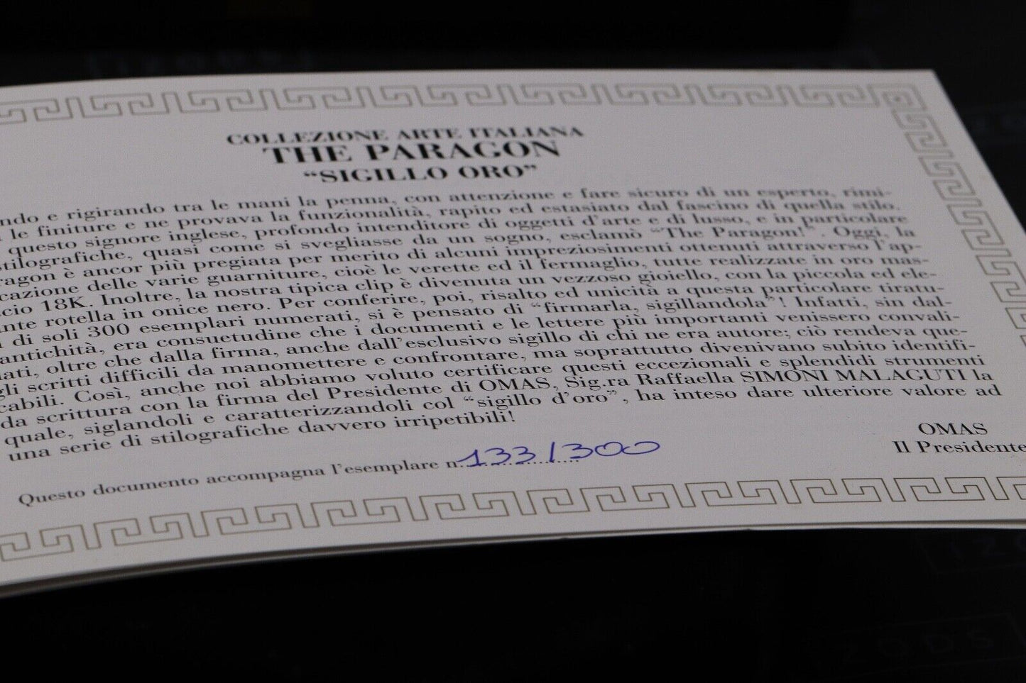 Omas Paragon 'The Golden Seal' Limited Edition Fountain Pen - UNUSED image 8