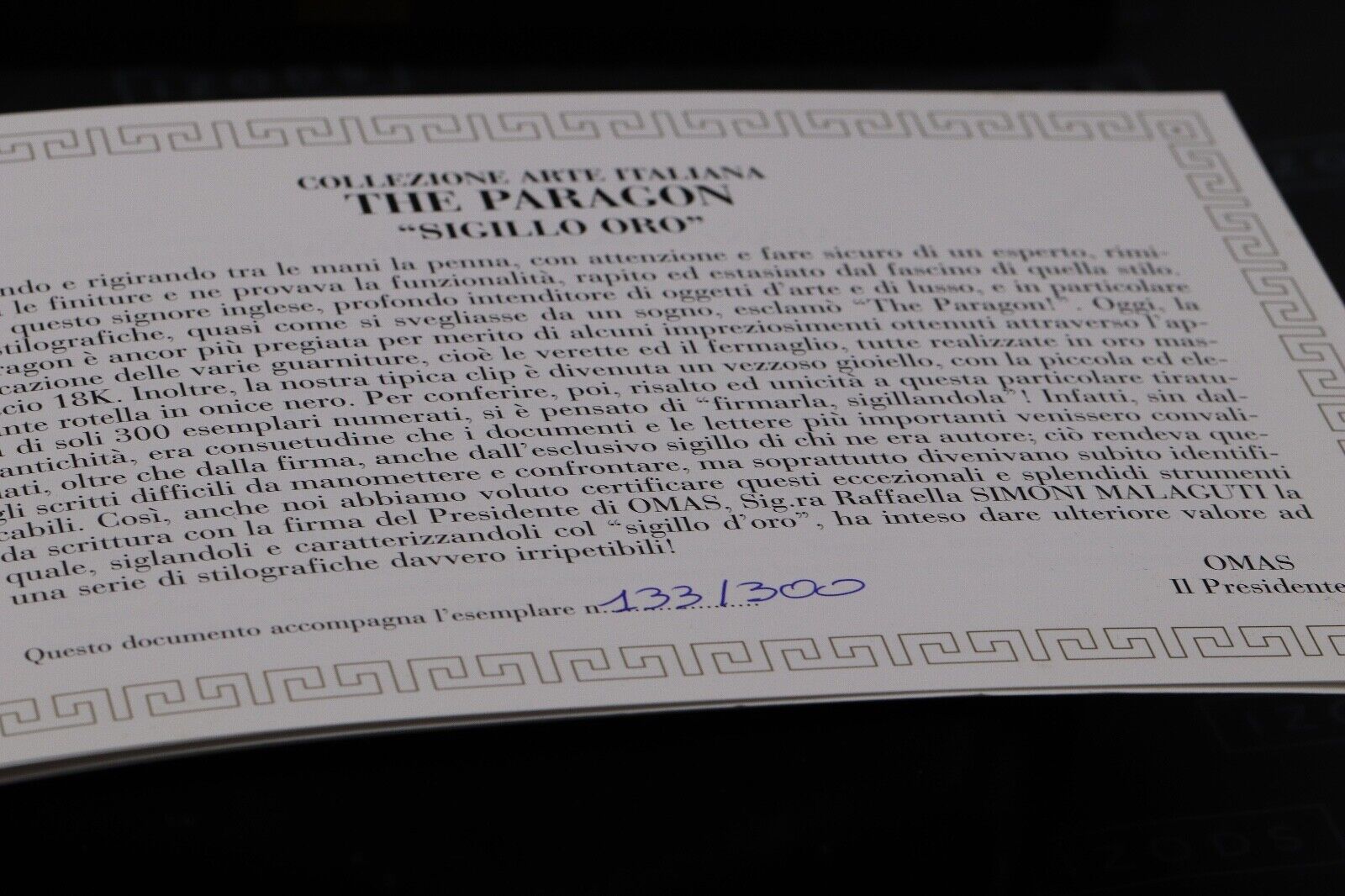 Omas Paragon 'The Golden Seal' Limited Edition Fountain Pen - UNUSED image 8