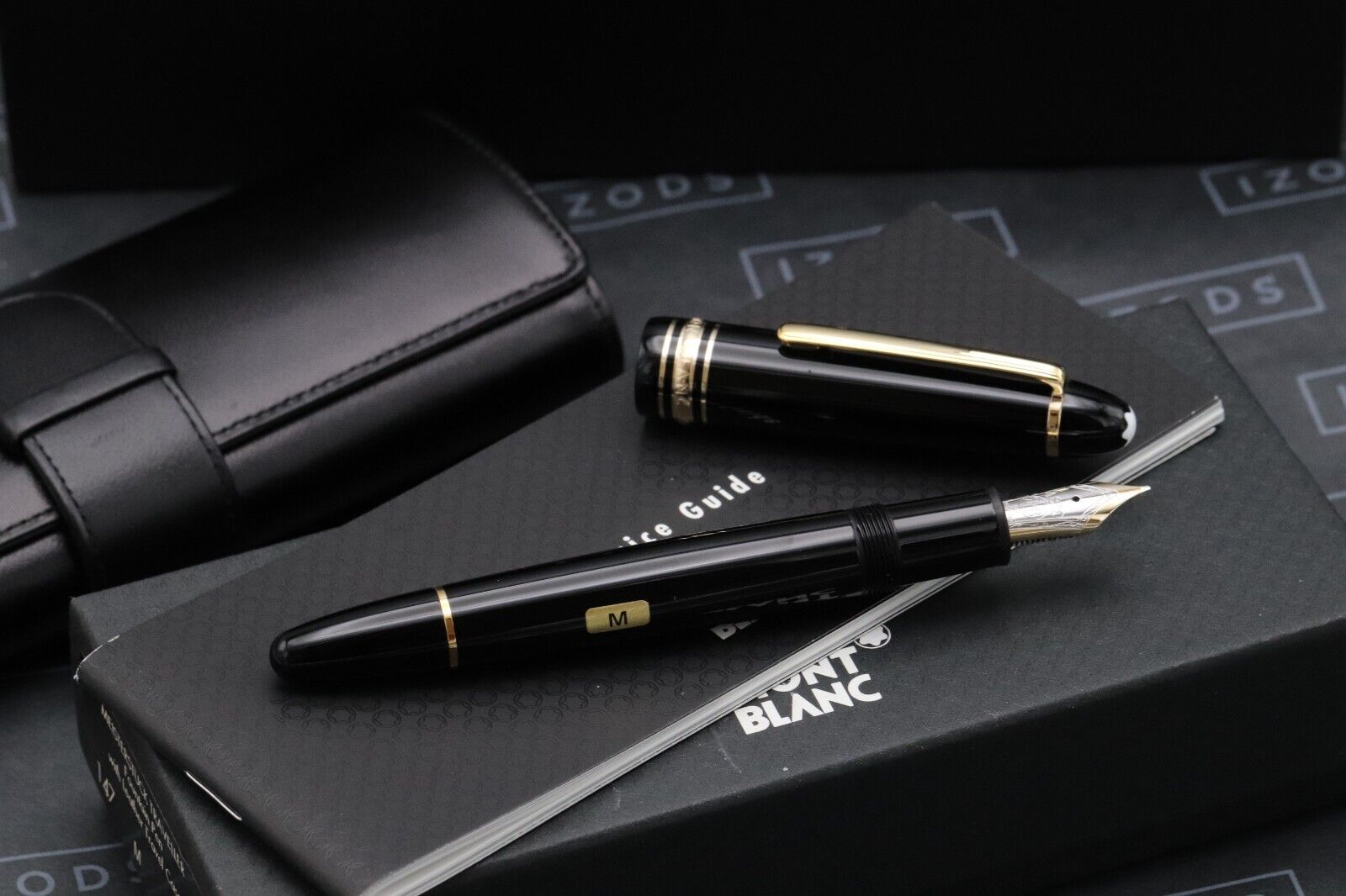 Montblanc Meisterstuck 147 Traveller Gold Coated Fountain Pen inc Pouch - UNUSED image 1
