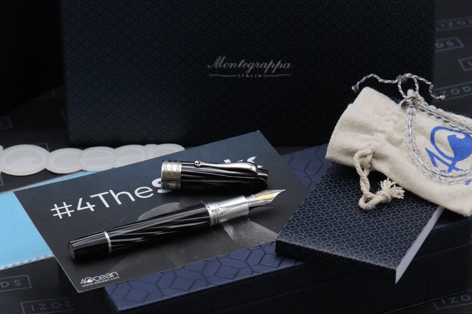 Montegrappa Extra Colori Del Mare Sharks LE15 Celluloid Fountain Pen image 0