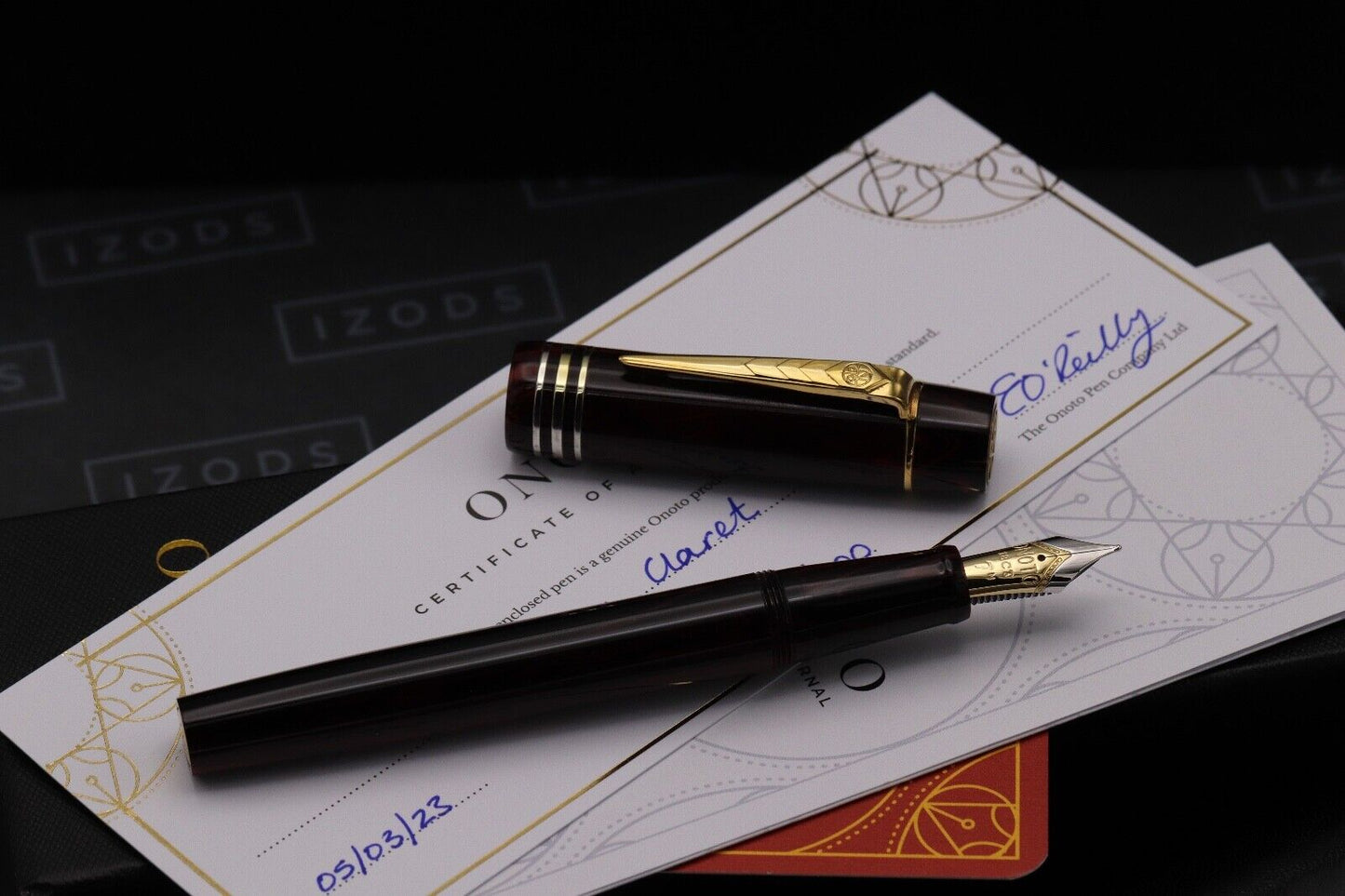 Onoto Magna Claret Prototype Fountain Pen - 18k Medium Nib image 1