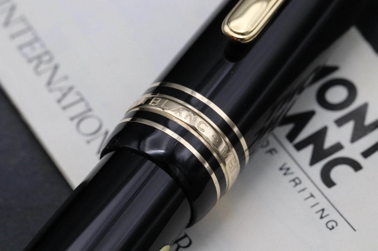 Montblanc Meisterstuck 146 LeGrand Gold Coated Fountain Pen - Mono Nib image 3