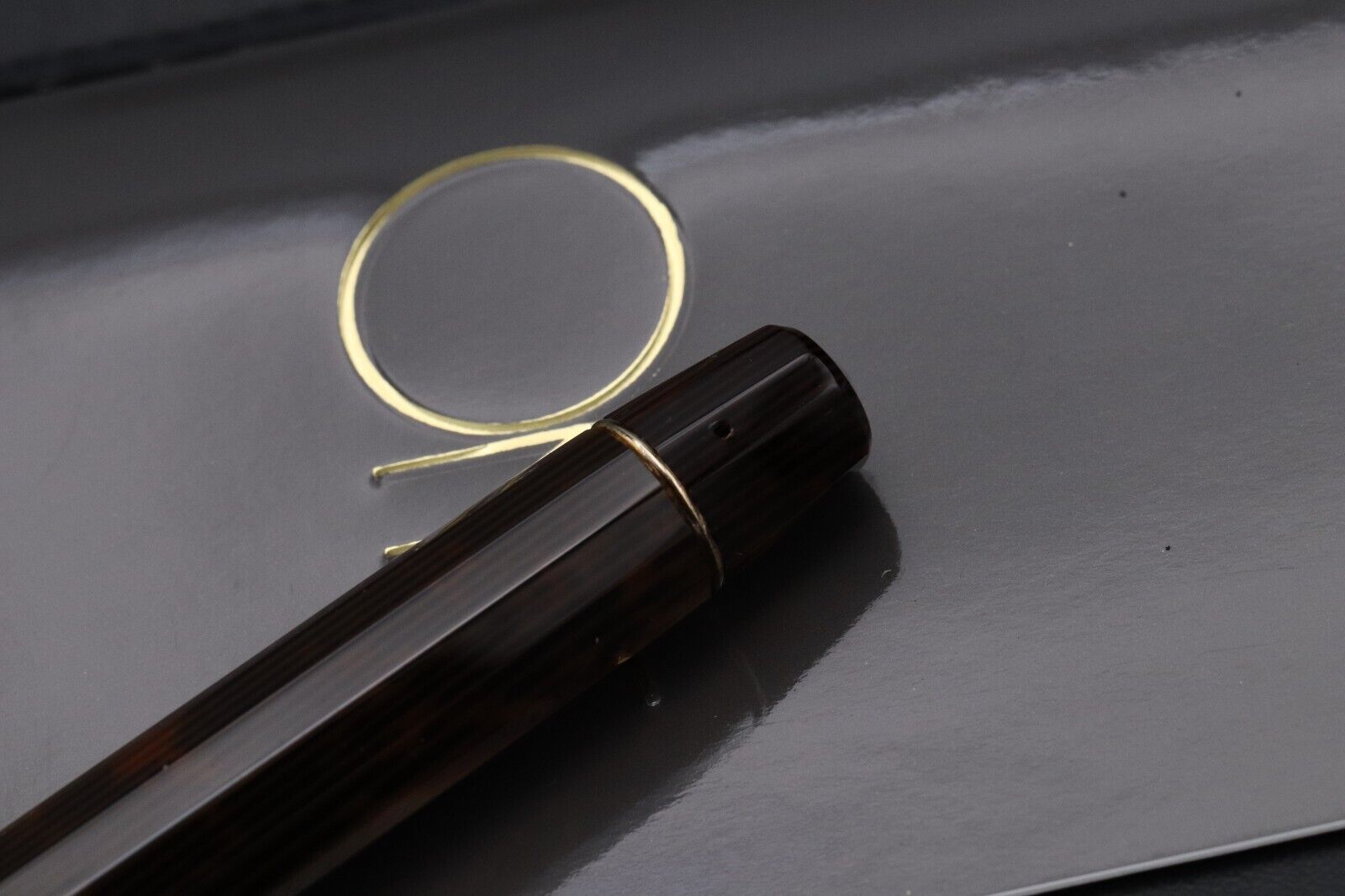 Omas Paragon Arco Bronze Gold Trim Fountain Pen - OMD Nib image 7