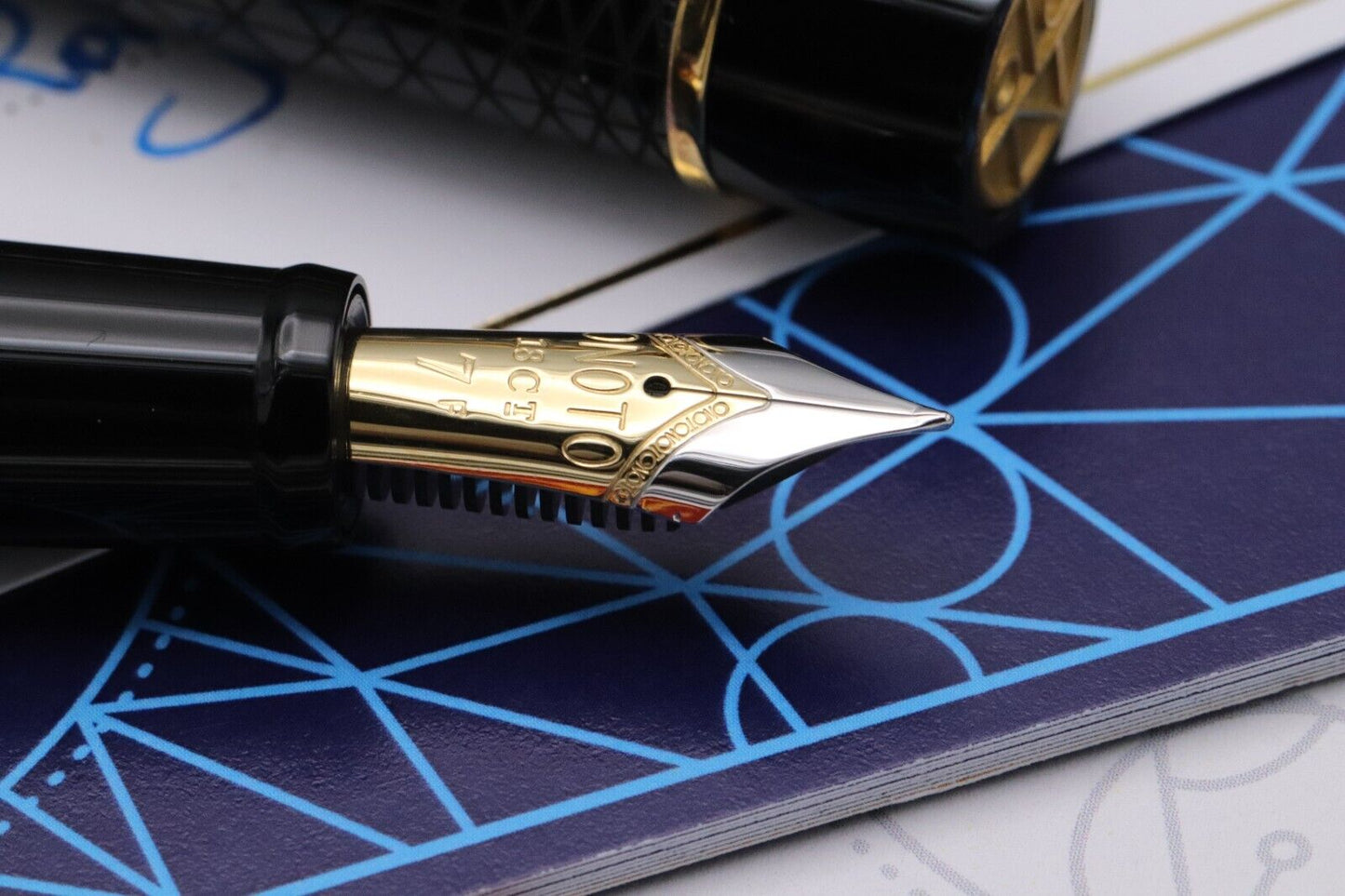 Onoto Magna British Museum Fountain Pen - 18k Fine Nib - DIPPED image 2
