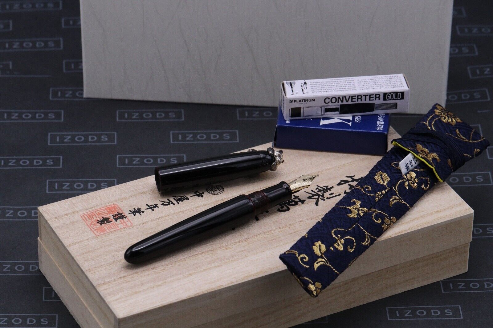 Nakaya Portable Writer Kuro-Tamenuri Fountain Pen with Panda Stopper - UNUSED image 0