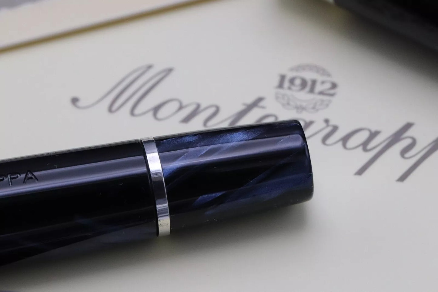 Montegrappa Extra 1st Edition Dark Blue Celluloid Fountain Pen image 5
