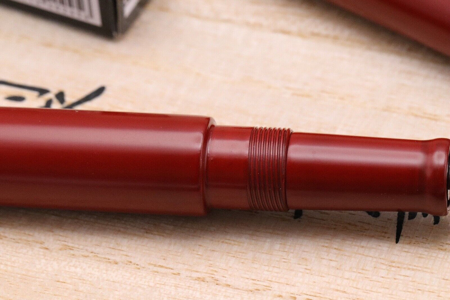 Nakaya Long Cigar Shu-nurihanashi Fountain Pen - UNUSED - Medium Ruthenium Nib image 3