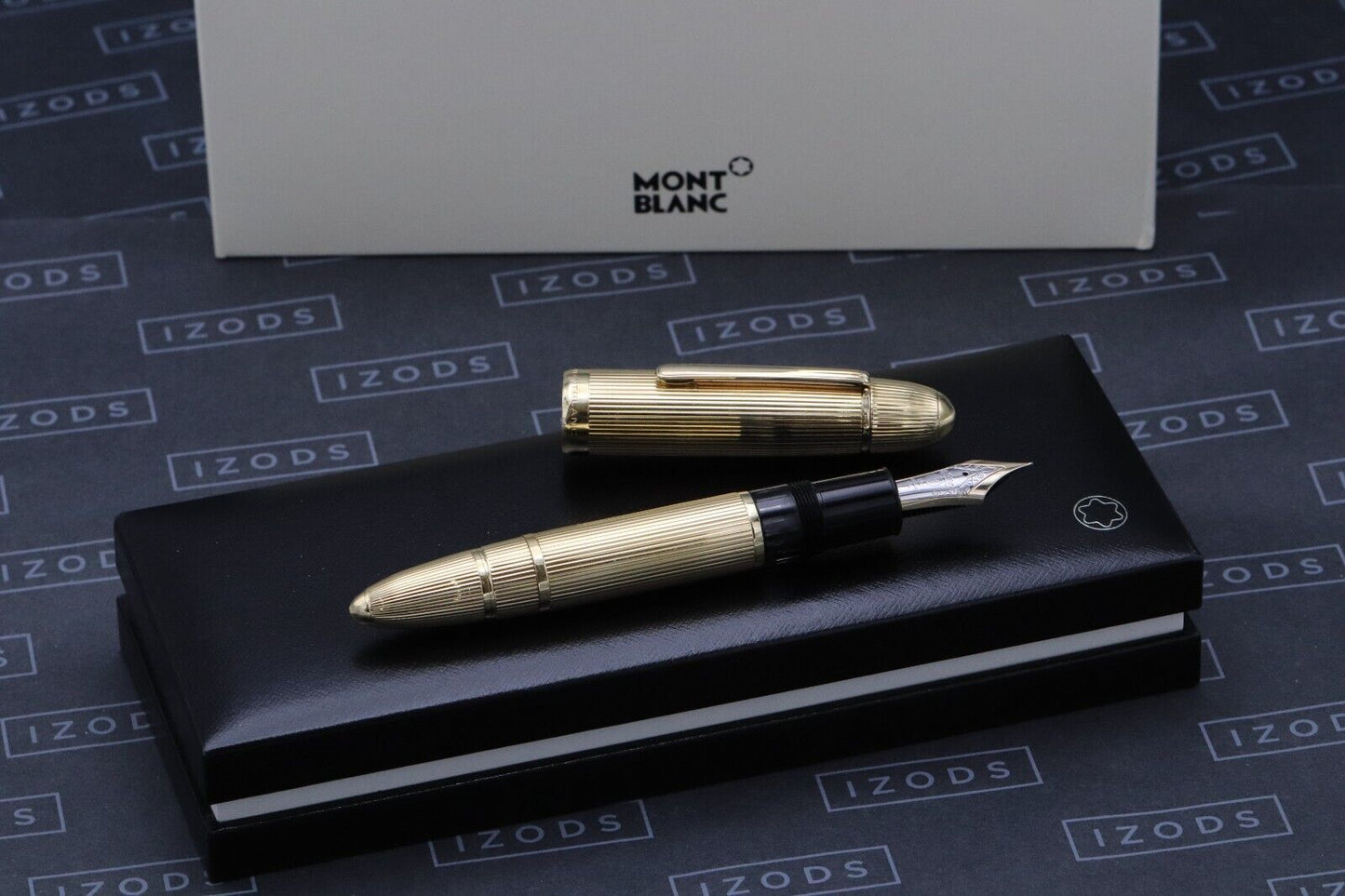 Montblanc Meisterstuck 149 Pinstripe Solid Gold Lefebvre Fountain Pen - EF Nib image 0