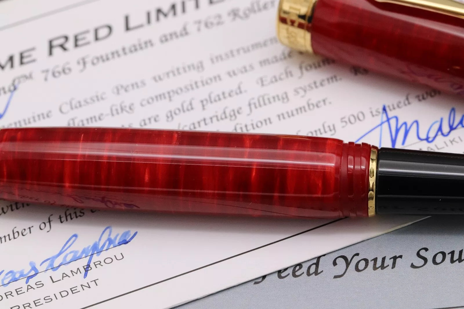 Classic Pens LM1 Flame Red Limited Edition Fountain Pen - UNUSED - IB Nib image 10