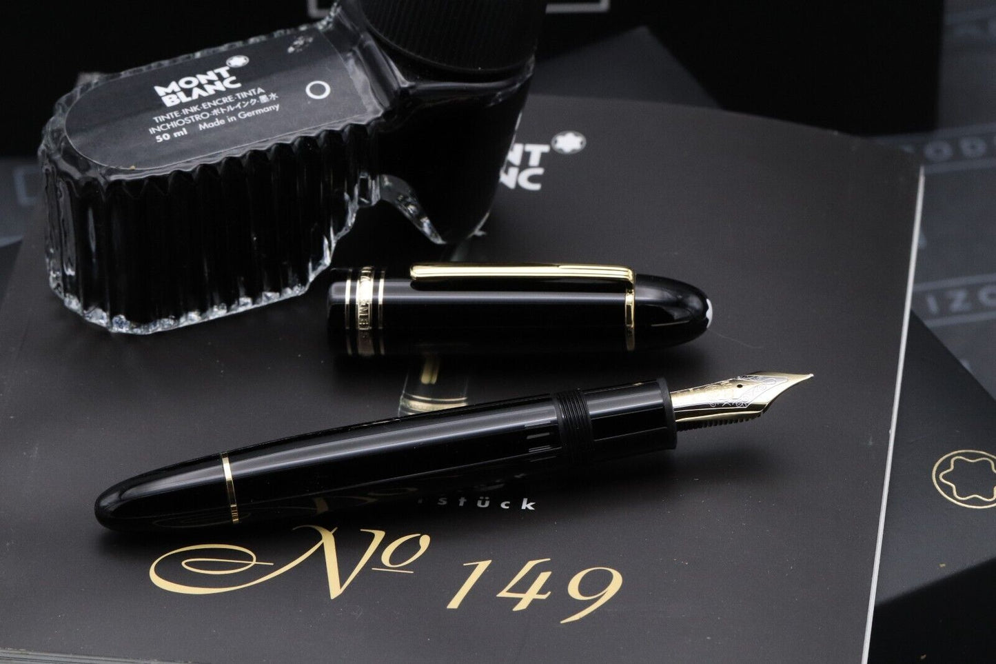 Montblanc Meisterstuck 149 Gold-Coated Fountain Pen - NEVER INKED image 1