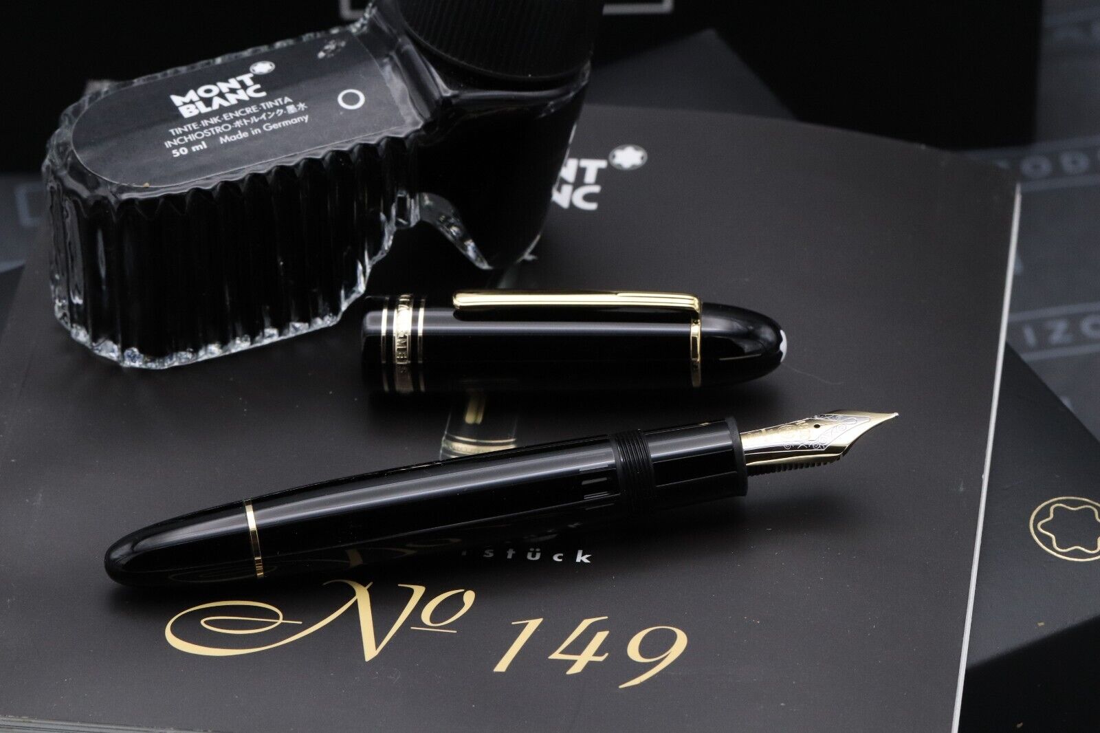 Montblanc Meisterstuck 149 Gold-Coated Fountain Pen - NEVER INKED image 1