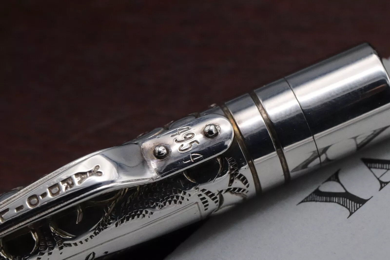 Yard-O-Led Viceroy Standard Victorian Sterling Silver Fountain Pen image 6