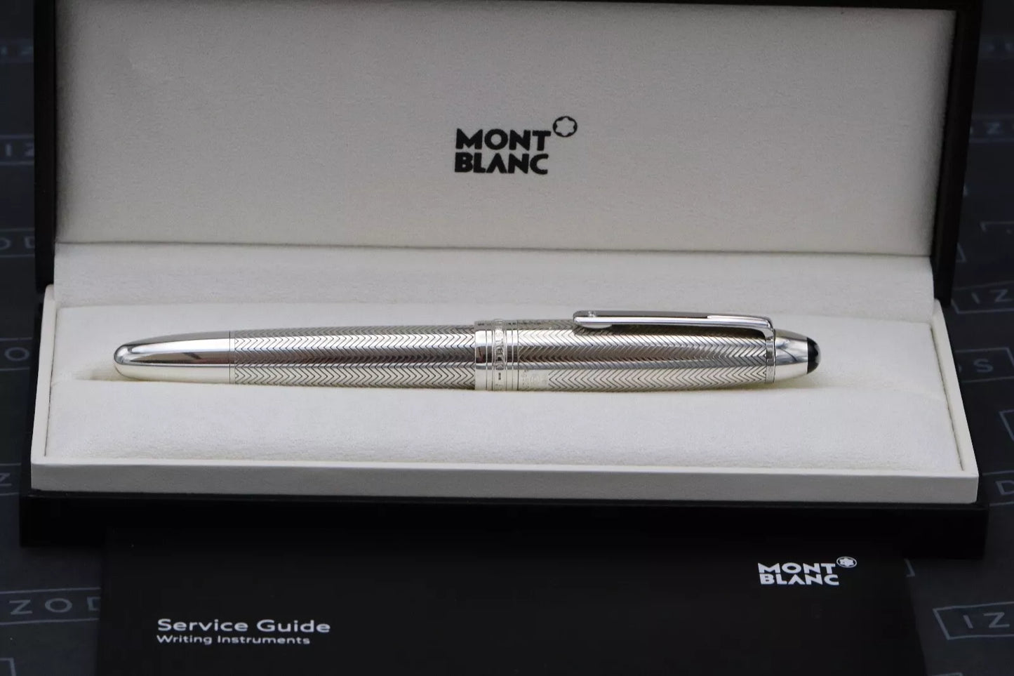 Montblanc Meisterstuck LeGrand Silver Barley Diamond Fountain Pen - UNUSED image 10