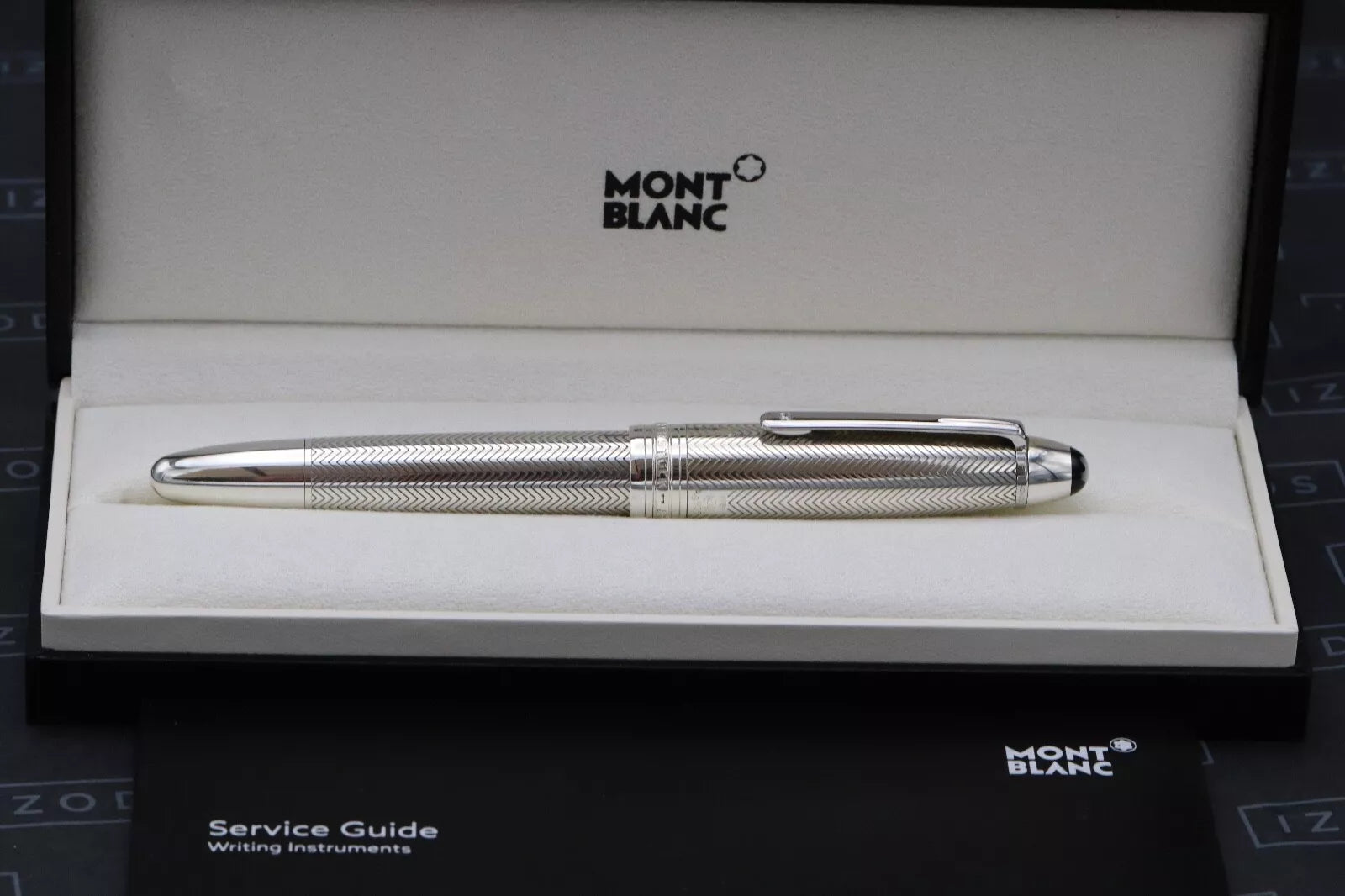 Montblanc Meisterstuck LeGrand Silver Barley Diamond Fountain Pen - UNUSED image 10