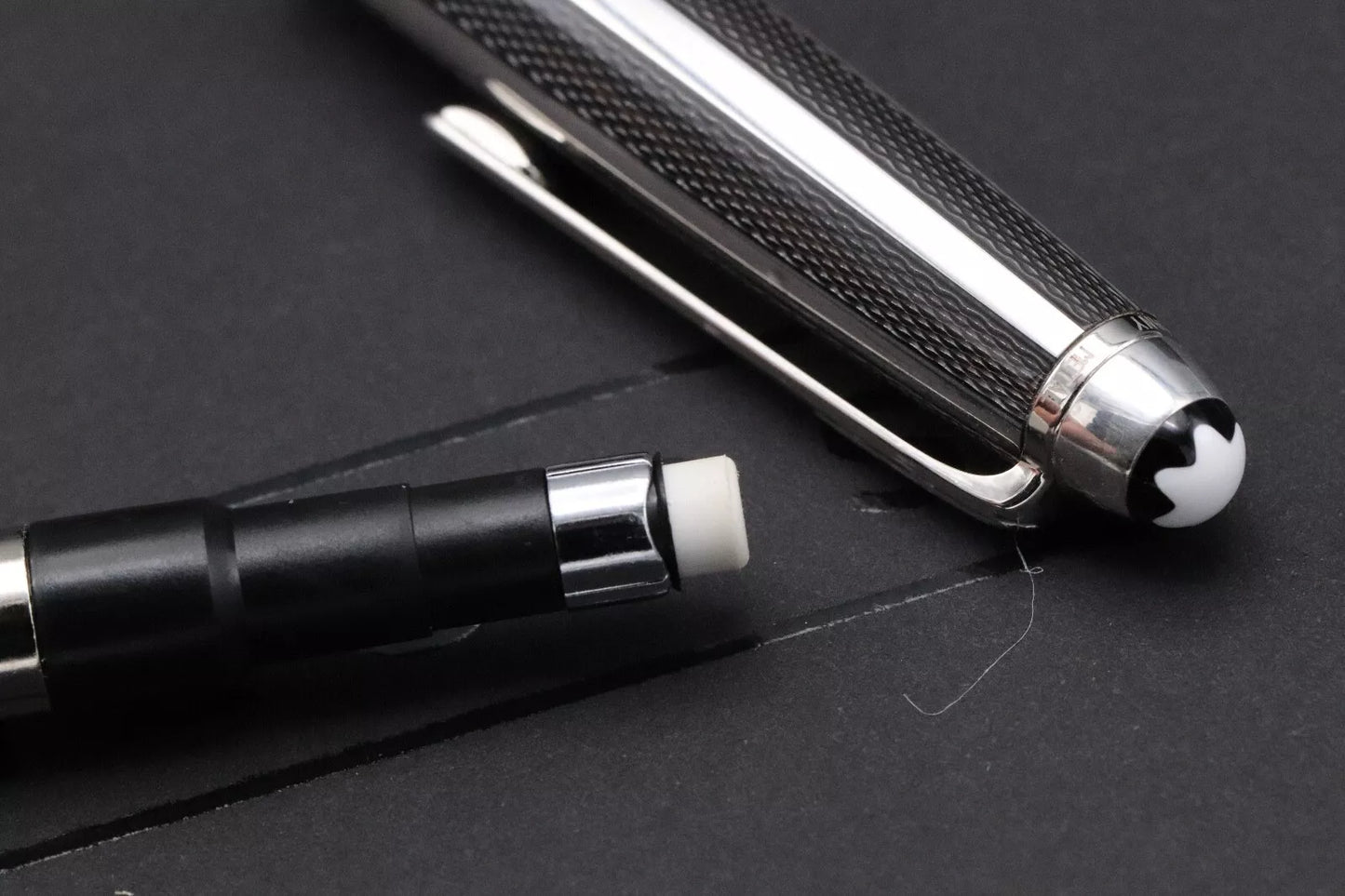 Montblanc Meisterstuck 165 Classique Silver Fibre Guilloche Mechanical Pencil image 7