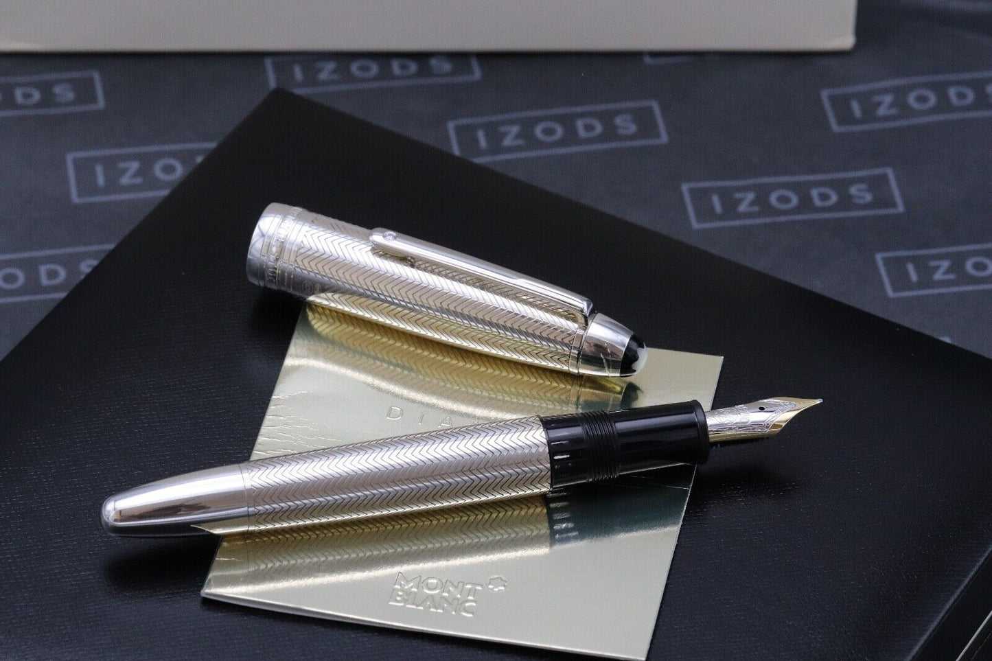 Montblanc Meisterstuck LeGrand Silver Barley Diamond Fountain Pen image 1