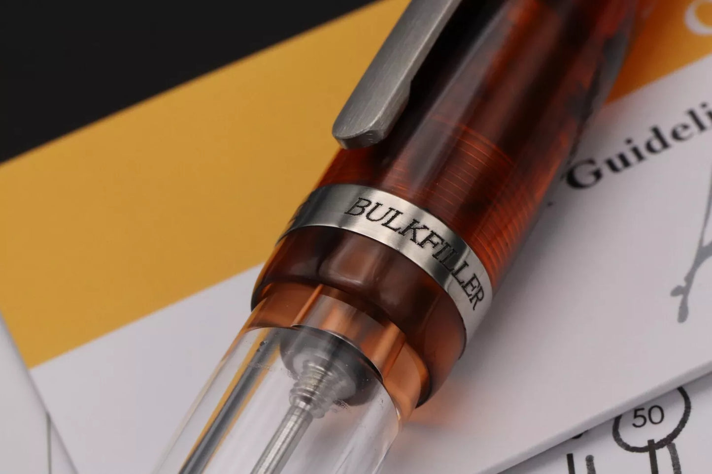 Conid Bulkfiller Kingsize Wild Tiger Titanium Fountain Pen - #8 14k Medium Nib image 6