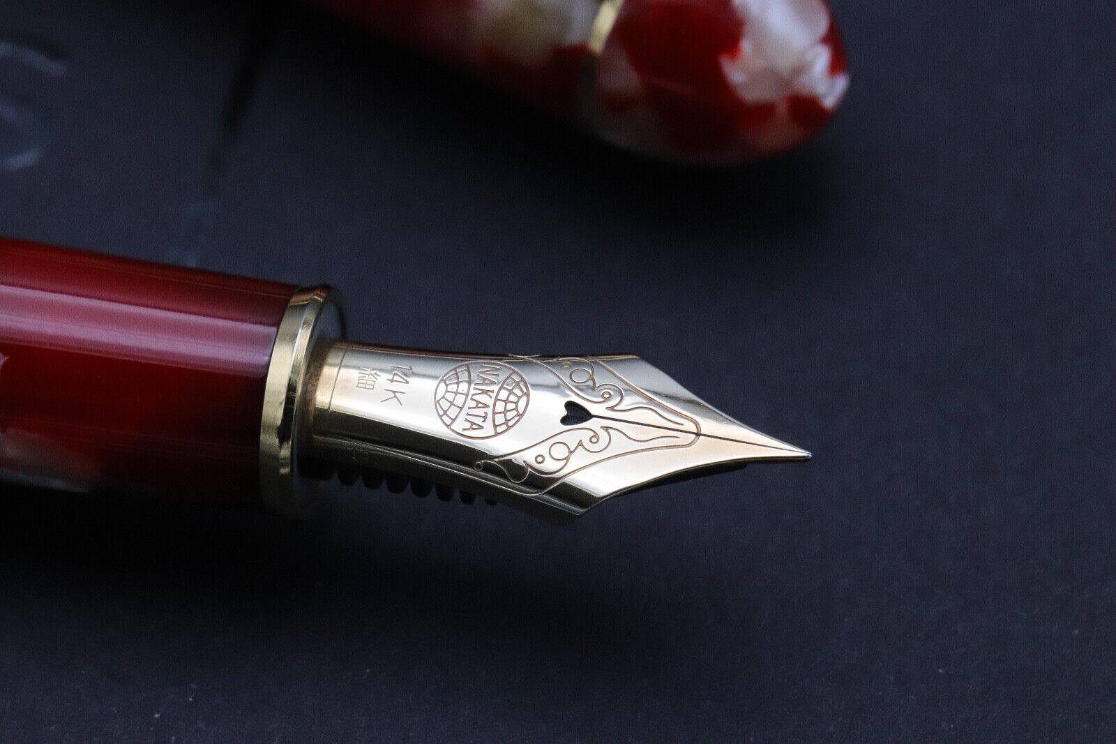 Nakaya Koi Goldfish Celluloid Fountain Pen - 14k Fine Nib image 2