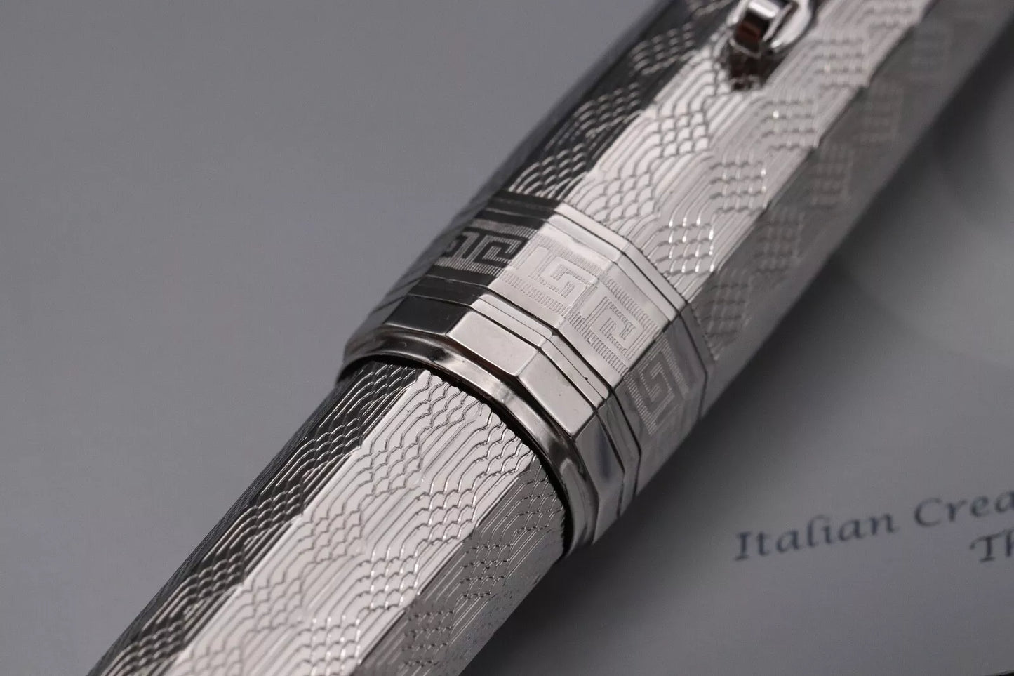 Omas Paragon Silver Guilloche LE35 Fountain Pen - Fine 'Extra Flessible' Nib image 6