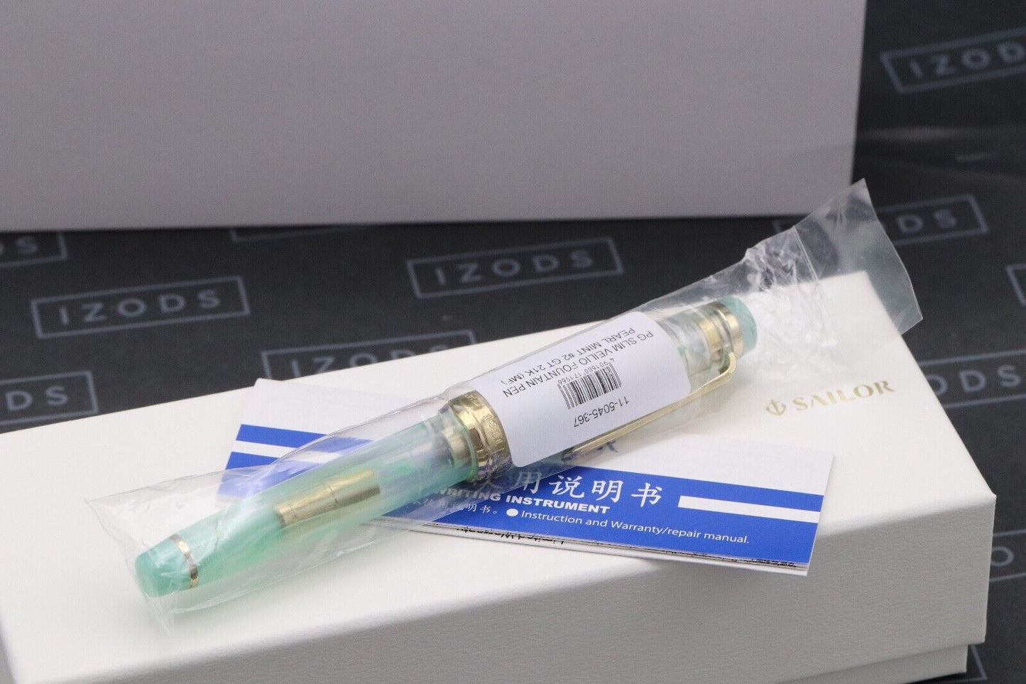 Sailor Professional Gear Slim Veilio Pearl Mint Fountain Pen - SEALED - MF Nib image 1