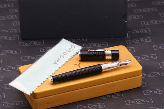 Yard-O-Led Retro Grand Silver Barley Fountain Pen - Broad Nib image 0